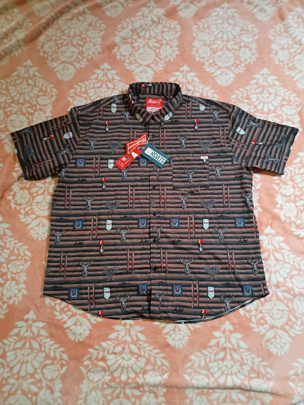 NWT This Buck's For You RSVLTS Shirt Men's 3XL Budweiser Beer Kunuflex